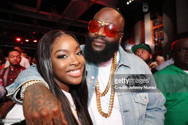 Princess and Rick Ross attend the 2017 BET Hip Hop Awards on October 6, 2017 in Miami Beach, Florida.