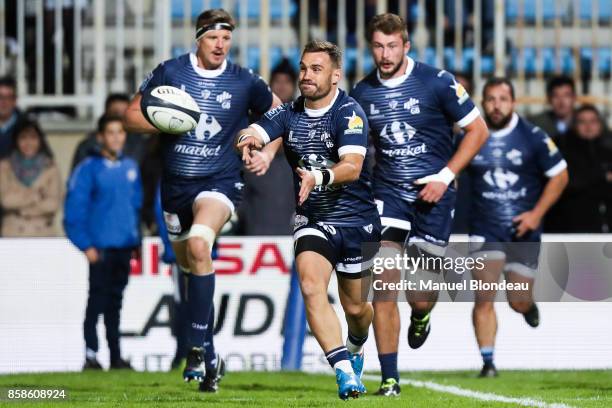 Damien Neveu of Colomiers during the Pro D2 match between Colomiers and Vannes on October 6, 2017 in Colomiers, France.