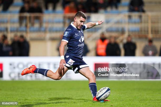 Maxime Lafage of Colomiers during the Pro D2 match between Colomiers and Vannes on October 6, 2017 in Colomiers, France.