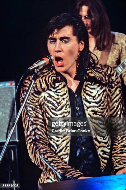 Bryan Ferry of Roxy Music at the Royal College Of Art video studio in London on July 5 1972