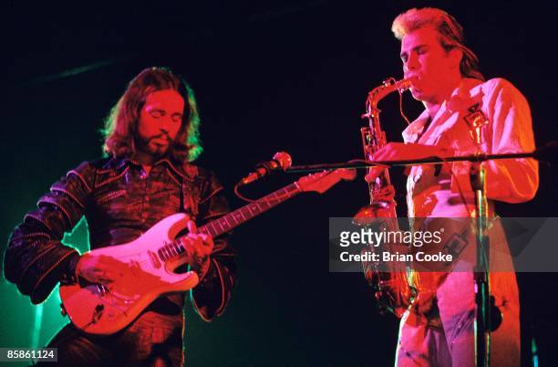 Phil Manzanera & Andy Mackay of Roxy Music performing at Leicester University on November 18 1972
