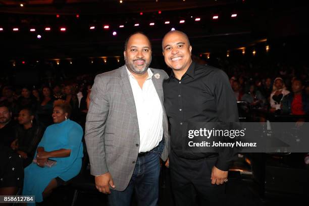 Michael D. Armstrong and Irv Gotti attend the 2017 BET Hip Hop Awards on October 6, 2017 in Miami Beach, Florida.