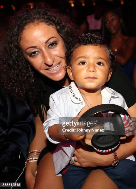 Nicole Tuck and Asahd Khaled attend the 2017 BET Hip Hop Awards on October 6, 2017 in Miami Beach, Florida.