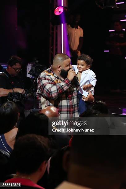 Khaled and Asahd Khaled attend the 2017 BET Hip Hop Awards on October 6, 2017 in Miami Beach, Florida.
