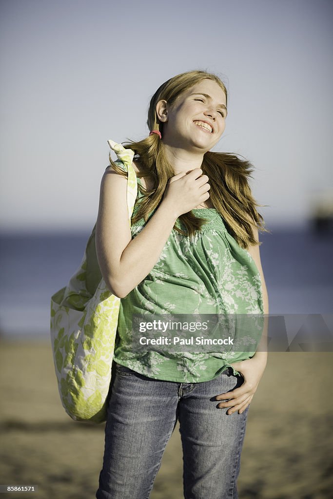 Teenage Girl At The Beach