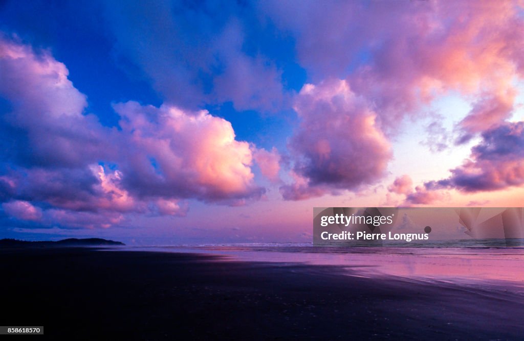 Long Beach at dusk - Pacific Rim National Park Reserve, British Columbia, Canada