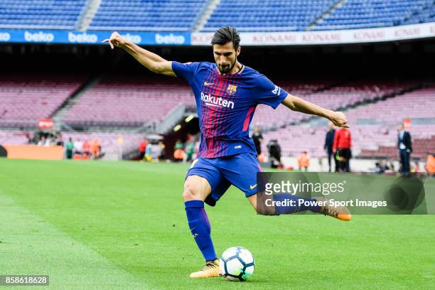 Andre Filipe Tavares Gomes of FC Barcelona in action during the La Liga 2017-18 match between FC Barcelona and Las Palmas at Camp Nou on 01 October...