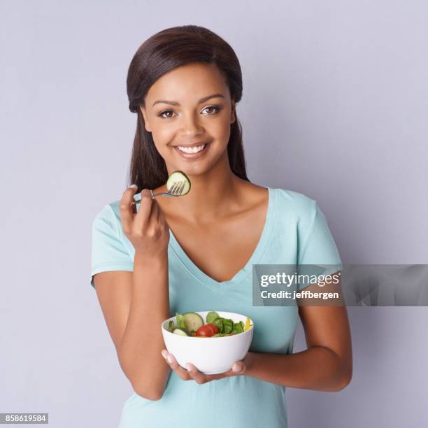 being healthy is being happy - perfection salad stock pictures, royalty-free photos & images