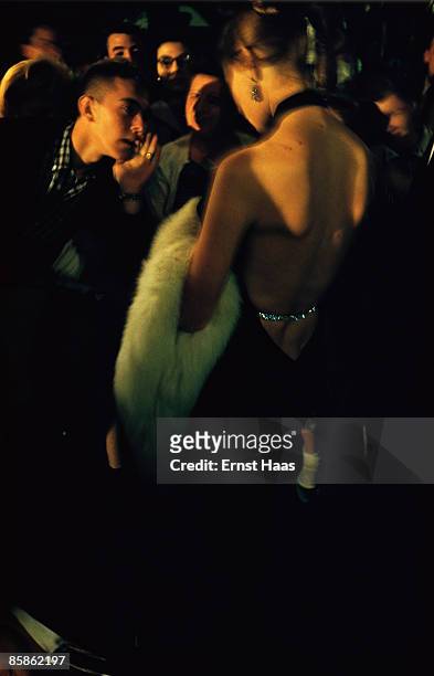 Premium Rates Apply. A glamorous woman attracts attention in Hollywood, California, circa 1970.