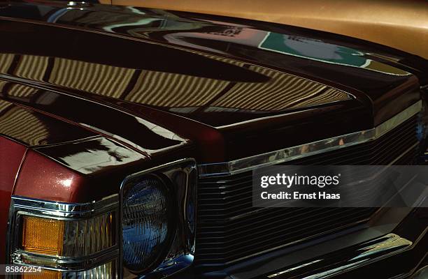 The bonnet of a red Buick, July 1975.