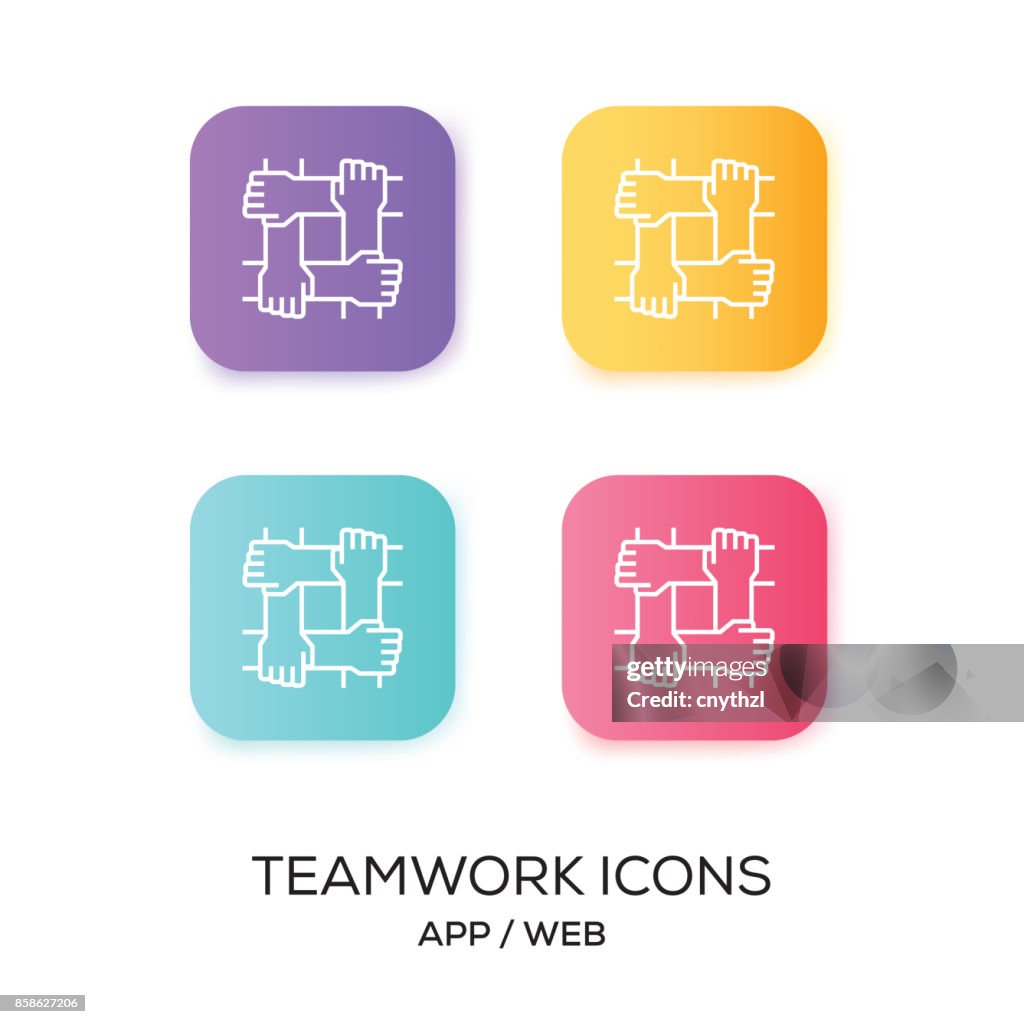 Set of Teamwork App Icon