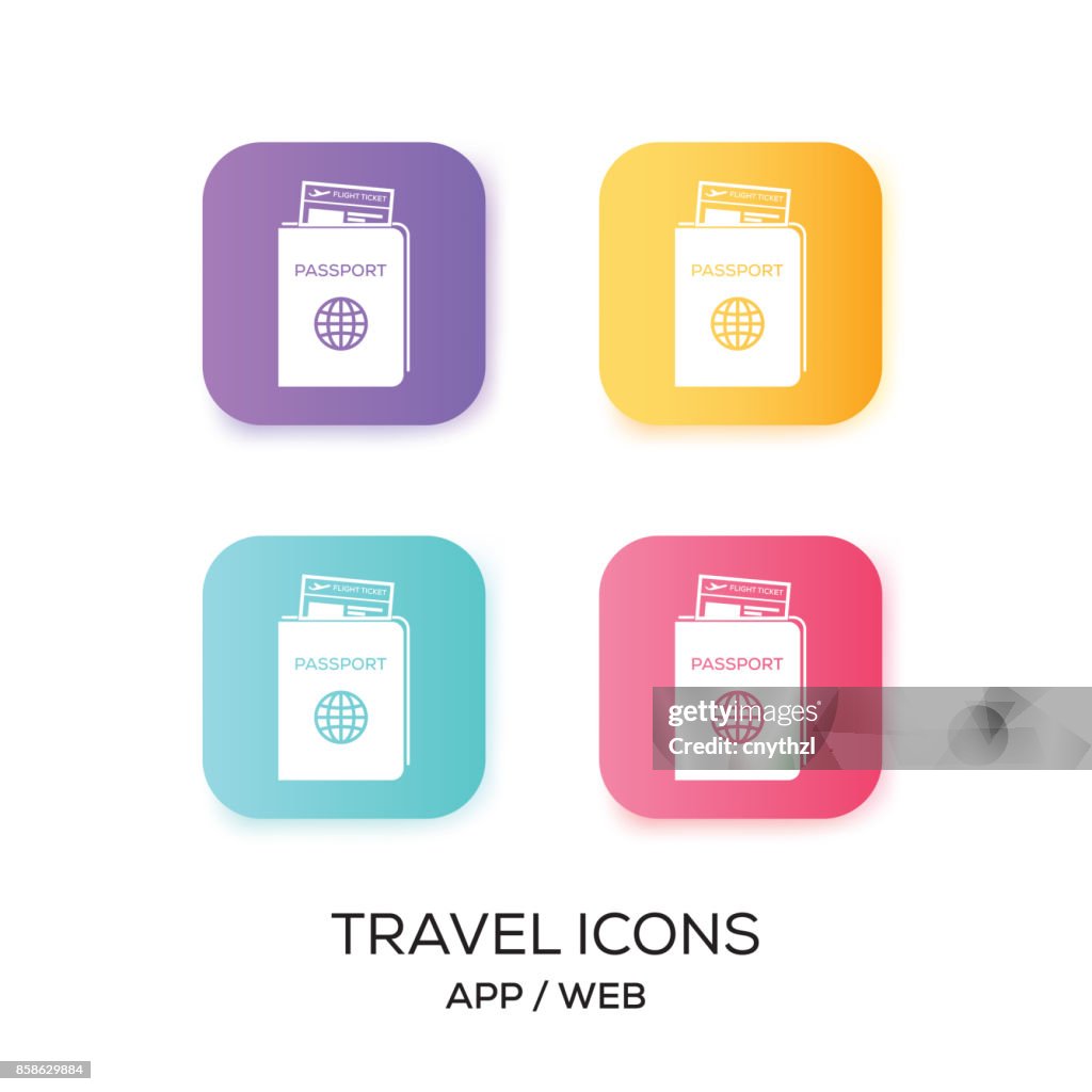 Set of Travel App Icon