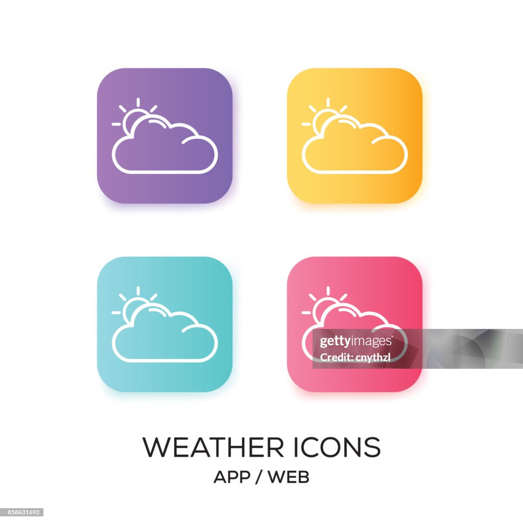 Set of Weather App Icon