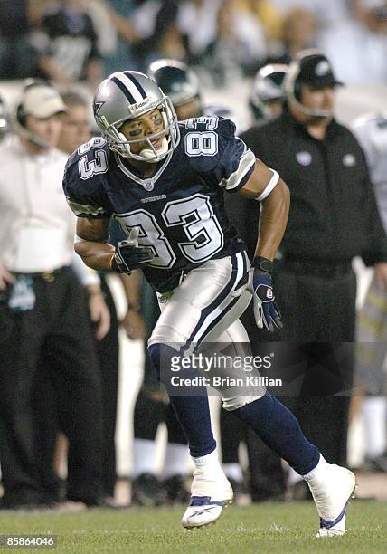 Dallas Cowboys wide receiver Terry Glenn in action against the Philadelphia Eagles at Lincoln Financial Field in Philadelphia, Pennsylvania on...