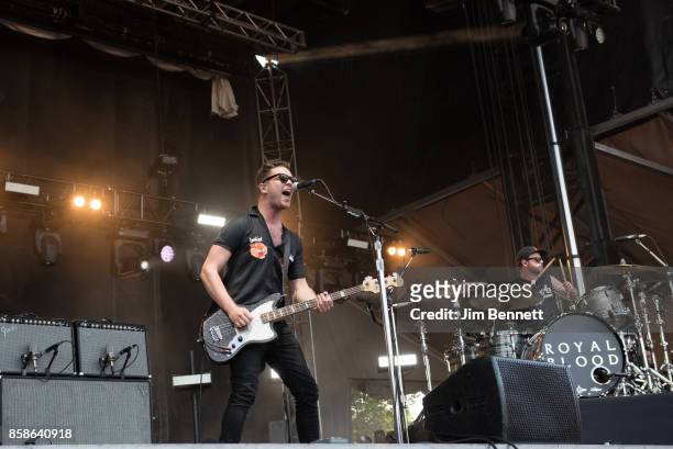 Mike Kerr and Ben Thatcher of Royal Blood perform live on stage during Austin City Limits Festival at Zilker Park on October 6, 2017