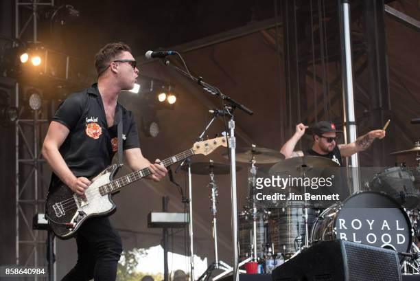 Mike Kerr and Ben Thatcher of Royal Blood perform live on stage during Austin City Limits Festival at Zilker Park on October 6, 2017
