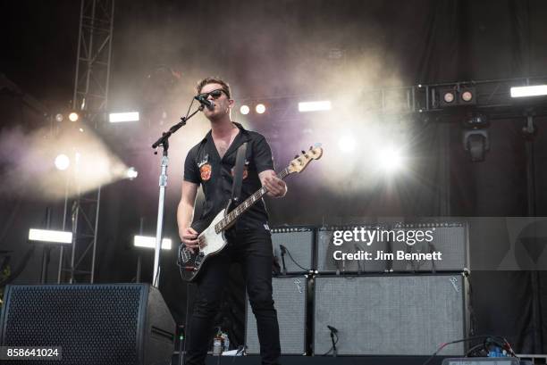 Mike Kerr of Royal Blood performs live on stage during Austin City Limits Festival at Zilker Park on October 6, 2017 in Austin, TX