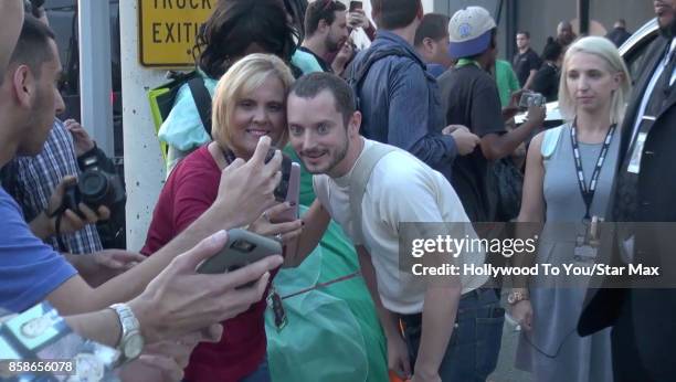 Actor Elijah Wood is seen at Comic-Con New York on October 6, 2017 in New York City.