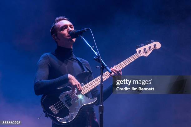 Oliver Sim of The XX performs live on stage during Austin City Limits Festival at Zilker Park on October 6, 2017 in Austin, Texas.