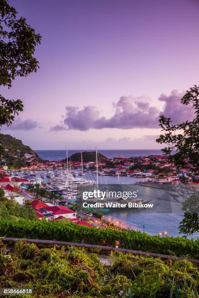 french west indies, st-barthelemy, exterior - gustavia harbour stock pictures, royalty-free photos & images