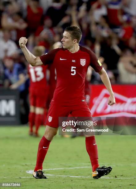 Matt Bessler of the United States celebrates during the final round qualifying match against Panama for the 2018 FIFA World Cup at Orlando City...