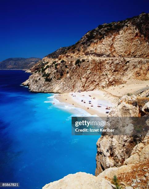 kaputas cove and beach. - antalya province stock pictures, royalty-free photos & images