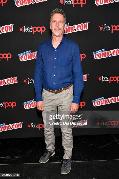 Producer Tim Kring speaks at the Freeform "Shadow Hunters" and "Beyond" Photo Call during 2017 New York Comic Con - Day 3 on October 7, 2017 in New...