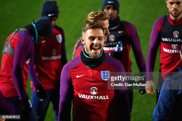 Jack Butland during an England Training Session at The LFF Stadium in Vilnius at a Media Access day on October 7, 2017 in Vilnius,