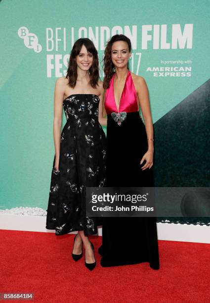 Stacy Martin and Berenice Bejo attend the Create Gala & UK Premiere of "Redoubtable" during the 61st BFI London Film Festival on October 7, 2017 in...