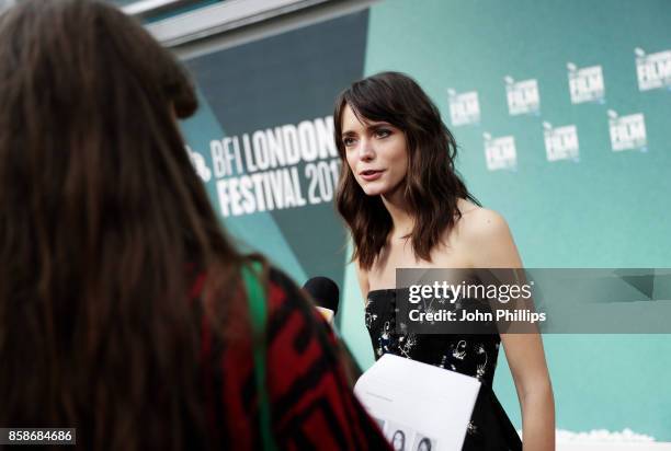 Stacy Martin attends the Create Gala & UK Premiere of "Redoubtable" during the 61st BFI London Film Festival on October 7, 2017 in London, England.