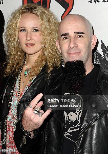 Scott Ian of Anthrax and his wife, singer Pearl Aday attend the 1st annual Epiphone Golden Gods Awards at Club Nokia on April 7, 2009 in Los Angeles,...
