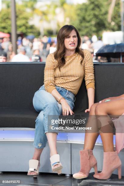 Kathryn Hahn visits 'Extra' at Universal Studios Hollywood on October 5, 2017 in Universal City, California.