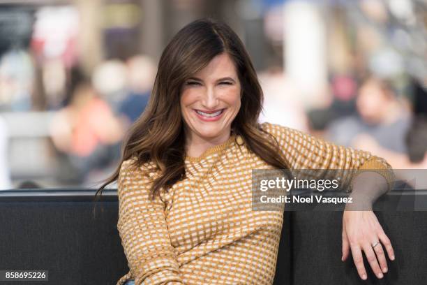 Kathryn Hahn visits 'Extra' at Universal Studios Hollywood on October 5, 2017 in Universal City, California.