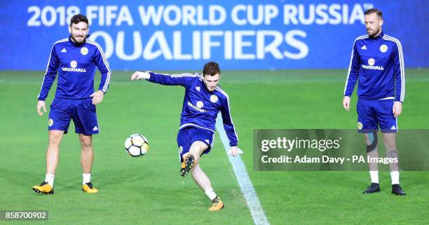 Scotland's Andy Robertson during a training session at Stadion Stozice, Ljubljana.