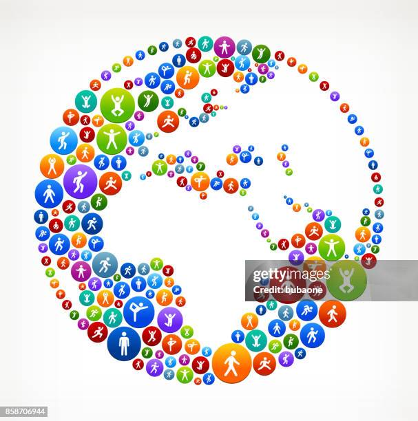 world wellness active lifestyle vector button pattern - naval oranges stock illustrations
