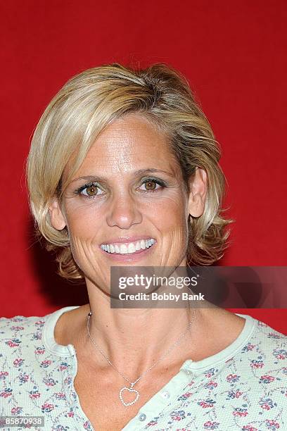 Dara Torres promotes her book "Age is Just a Number" at Bookends Bookstore on April 8, 2009 in Ridgewood, New Jersey.