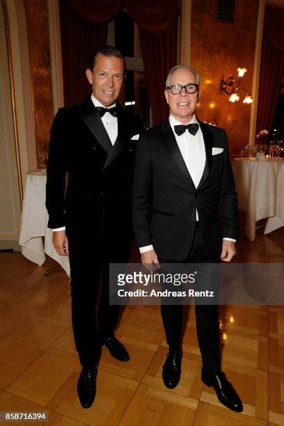 Tommy Hilfiger and PVH Europe Daniel Grieder and Tommy Hilfiger attend the Award Night of the the 13th Zurich Film Festival on October 7, 2017 in...