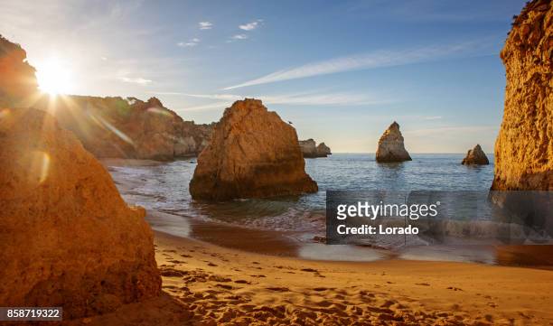 seascape images of beach in alvor portugal in late summer sun - alvor stock pictures, royalty-free photos & images
