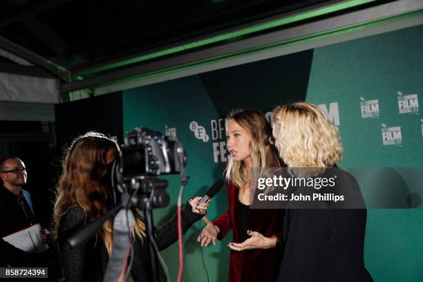 Laura Smet attends the UK Premiere of "The Guardians" during the 61st BFI London Film Festival on October 7, 2017 in London, England.