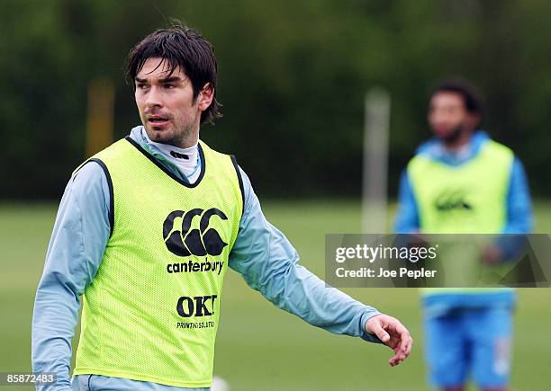 Richard Hughes of Portsmouth during a team session at the club's training ground on April 09, 2009 in Eastleigh, United Kingdom.