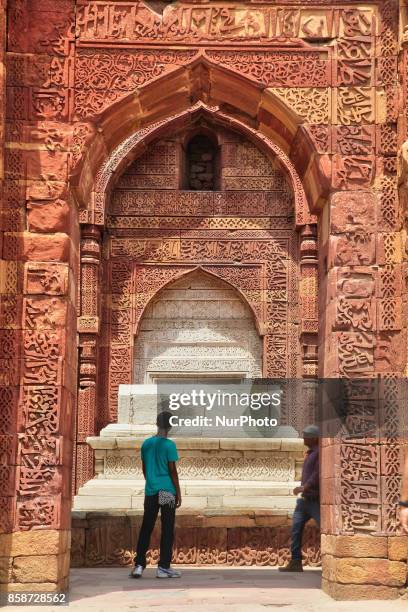 Tomb of the builder of Qutab Minar located amongst the ruins of the Quwwat-ul-Islam Mosque at the Qutub Minar complex in Delhi, India, on 7 October...