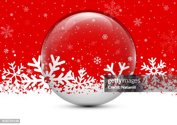 christmas globe - falling snow transparent stock illustrations