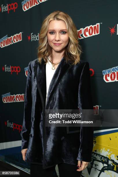 Valorie Curry attends Amazon Prime Video's The Tick New York Comic Con 2017 - Press Room at The Jacob K. Javits Convention Center on October 7, 2017...