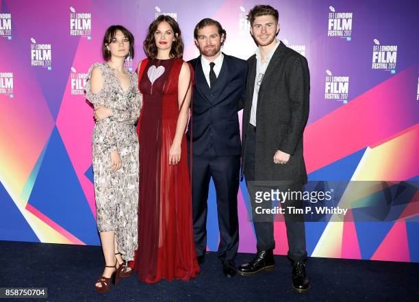 Esme Creed-Miles, Ruth Wilson, Mark Stanley and guest attend the Special Presentation & European Premiere of "Dark River" during the 61st BFI London...
