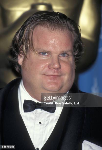 Actor Chris Farley attends 69th Annual Academy Awards on March 24, 1997 at the Shrine Auditorium in Los Angeles, California.