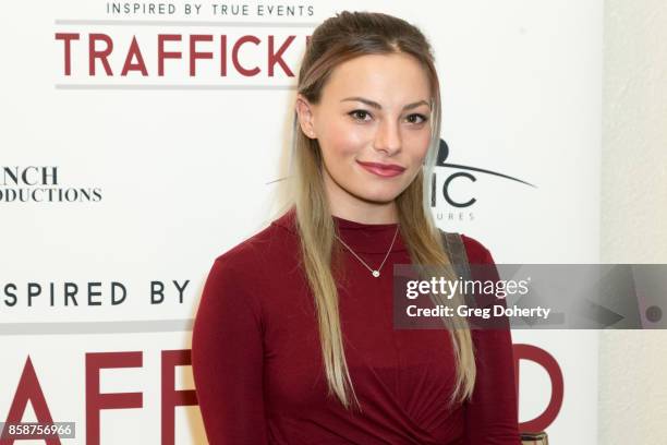 Producer Sienna Oberman attends the Premiere Of Epic Pictures Releasings' "Trafficked" at the Aero Theatre on October 6, 2017 in Santa Monica,...