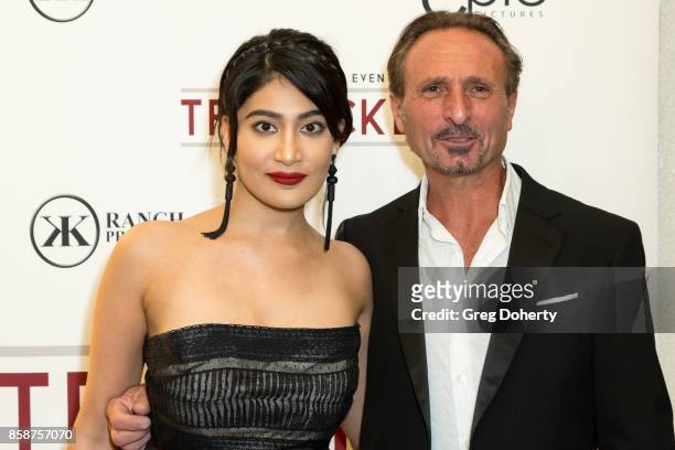 Actress Alpa Banker and Production Designer Jean Jacques Calabrese attend the Premiere Of Epic Pictures Releasings' "Trafficked" at the Aero Theatre...
