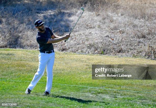 Graham DeLaet of Canada plays his shot out of the rough on the third hole during the third round of the Safeway Open at the North Course of the...