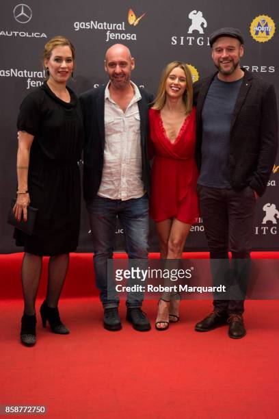 Franka Potente, Director Jaume Balaguero, Manuela Velles and Elliot Cowan pose on the red carpet for their latest film 'Musa' at the Hotel Melia...