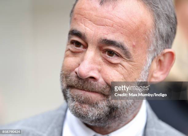 Michael Le Vell attends the funeral of Liz Dawn at Salford Cathedral on October 6, 2017 in Salford, England. Actress Liz Dawn played Vera Duckworth...